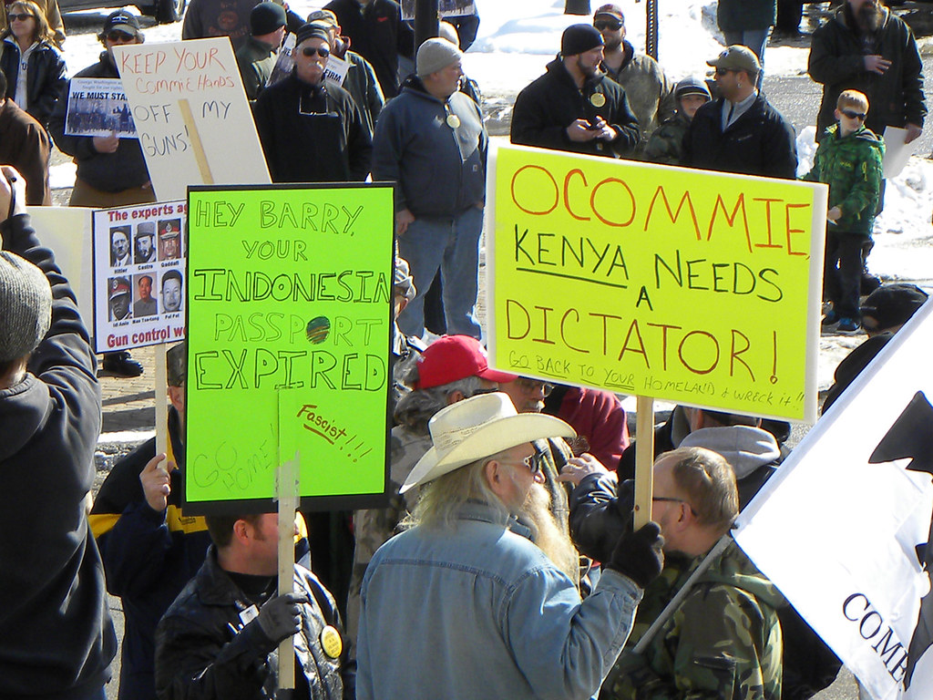 Police presence during a public demonstration in Kenya